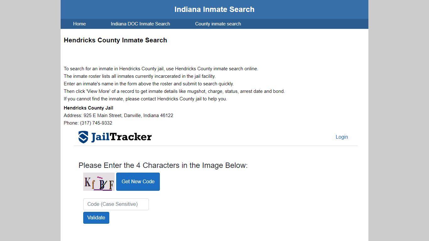 Hendricks County Jail Inmate Search - Indiana Inmate Search